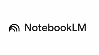 NotebookLM" logosu. Logo, beyaz bir arka plan üzerinde yer alıyor. Sol tarafta, üç kavisli çizginin üst üste binerek oluşturduğu stilize edilmiş siyah bir sembol bulunuyor. Sembolün hemen sağında ise "NotebookLM" yazısı siyah renkte ve kalın bir fontla yazılmış. "Notebook" kelimesi ile "LM" harfleri arasında boşluk bulunmuyor.